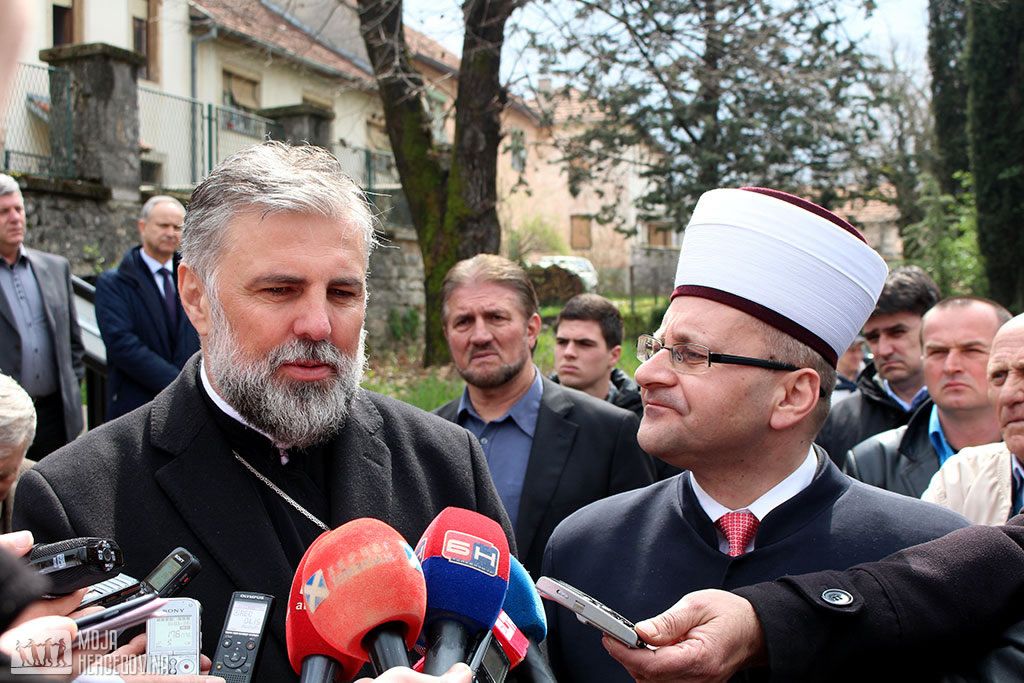 Vladika Grigorije i Salem Dedović, mostarski muftija (FOTO: Moja Hercegovina)